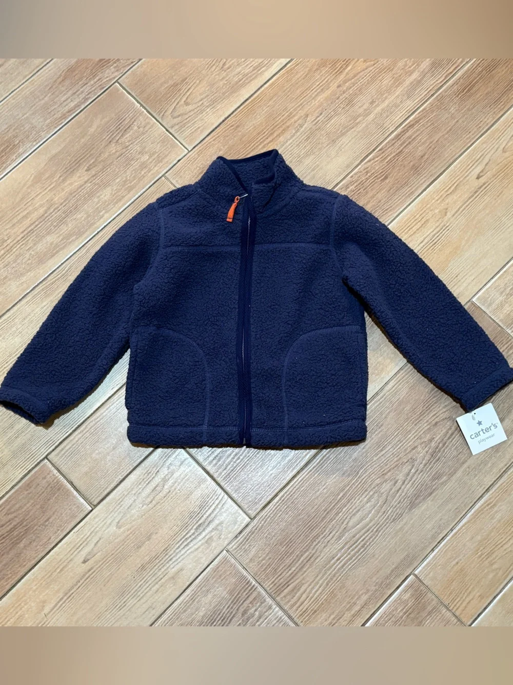 Carter's Navy Kids Sherpa Fleece Jacket- New